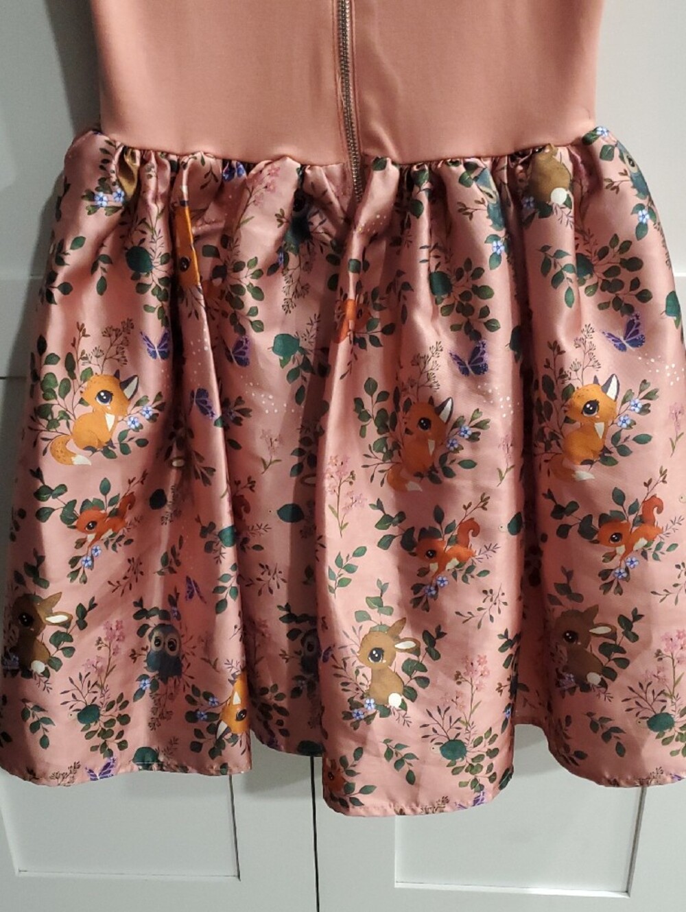 H&M Dusty Pink Floral Bow Party Dress - Picture 14 of 16